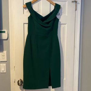 Black halo off the shoulder dress